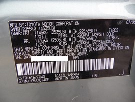 2006 TOYOTA RAV4 TEAL 2.4L AT 4WD Z18035